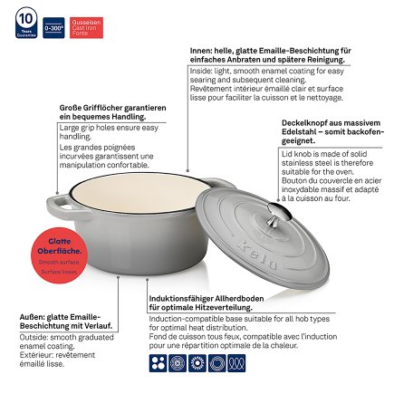 Bräter rund Calido Gusseisen 21cm Ø,